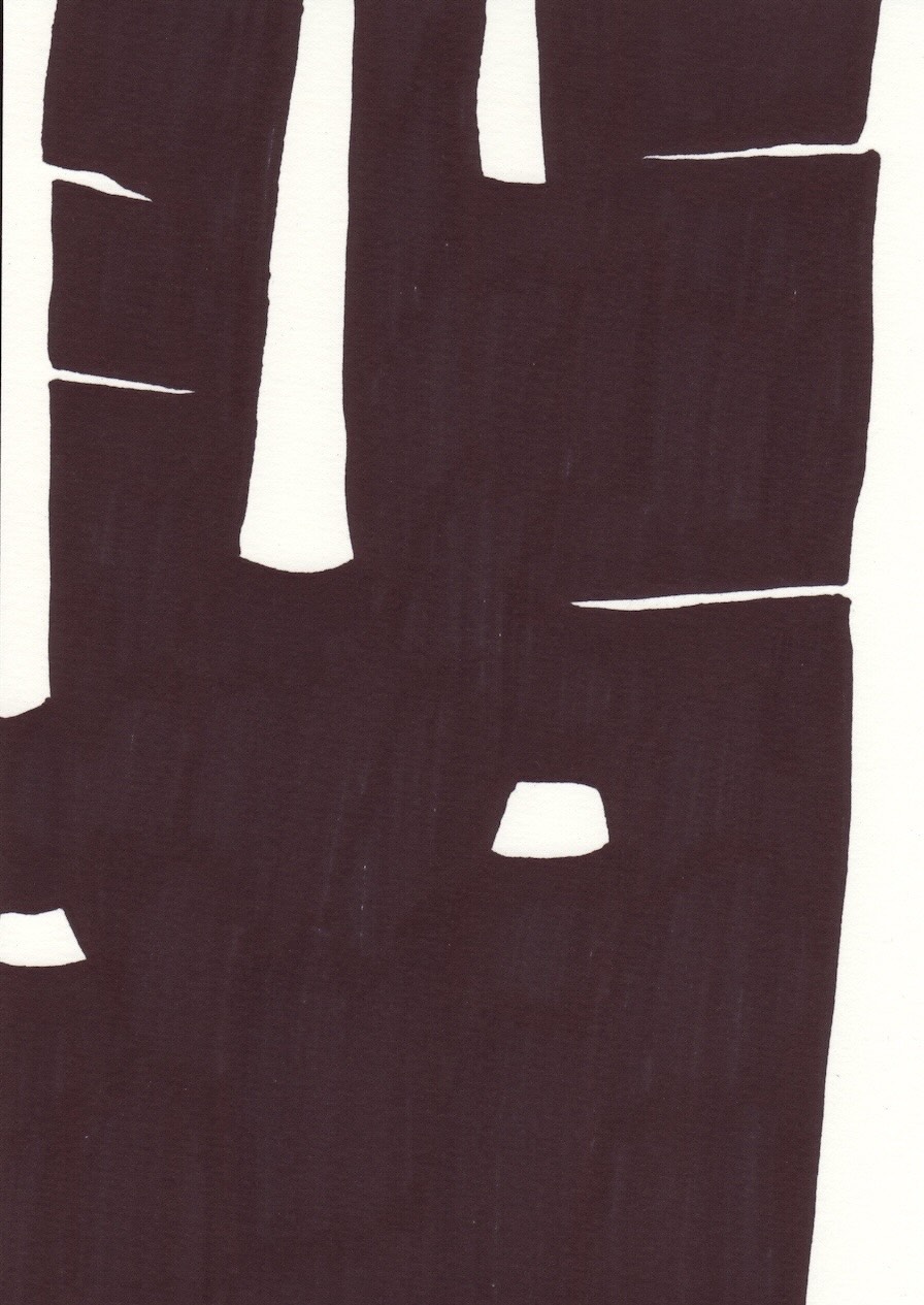 Drawings The Sticky Fingers: 24-part drawing series as a visual representation of trying to make
                        amber.